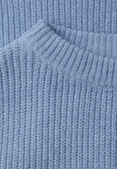 Chenille trui frosted blue