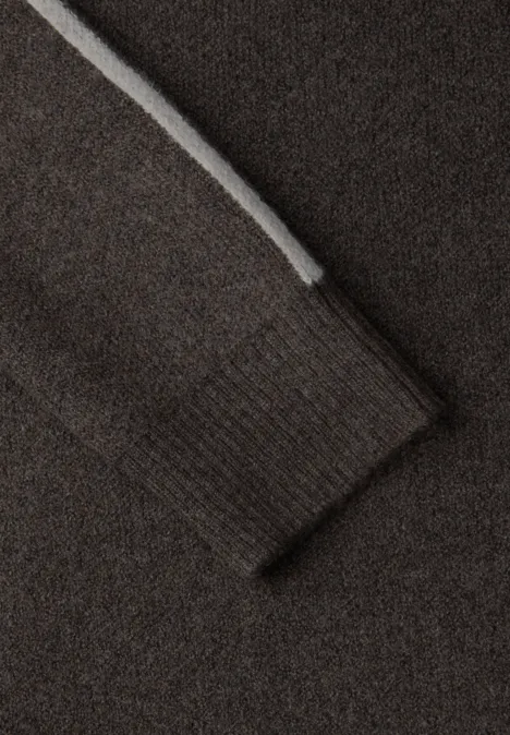 Trui met tape details rustic brown mel.