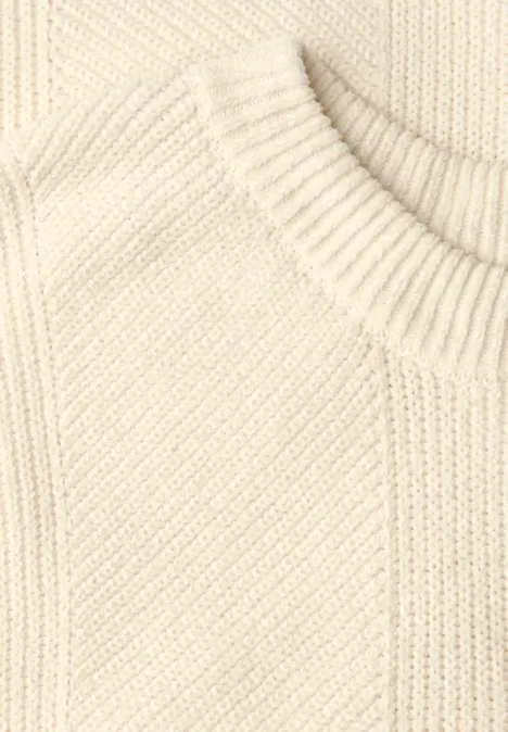 Pull chenille sans manches soft beige