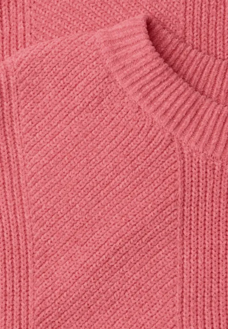 Pull chenille sans manches striking coral