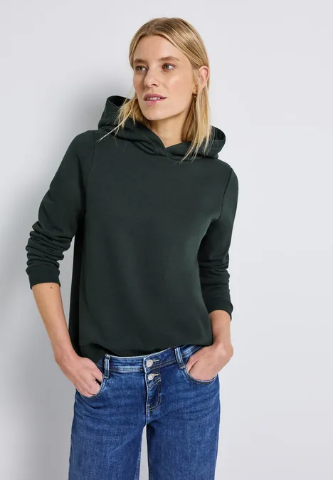 Sweater met capuchon evernight green