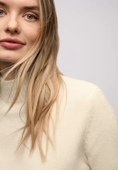 Trui met tape details soft beige