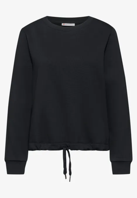 Sweater met geribd detail Black