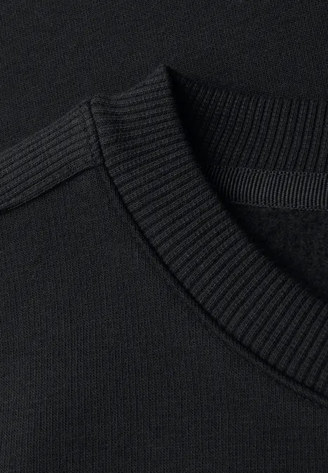 Sweater met geribd detail Black