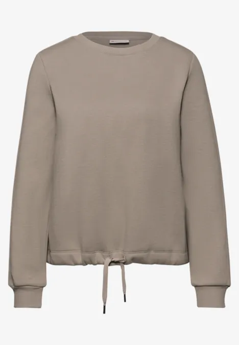 Sweatshirt mit Rippdetail mocha dream Sweatshirt mit Rippdetail mocha dream