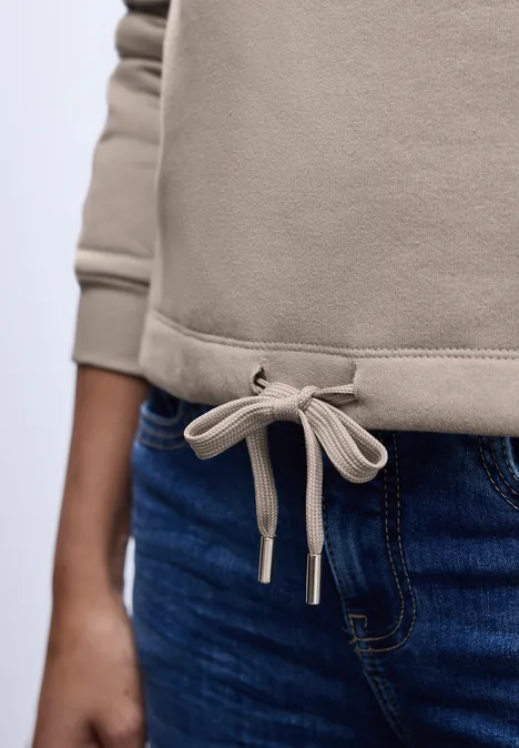 Sweatshirt mit Rippdetail mocha dream Sweatshirt mit Rippdetail mocha dream