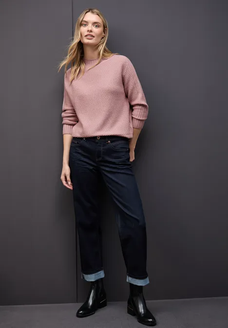 Strukturpullover powder pink mel. Strukturpullover powder pink mel.