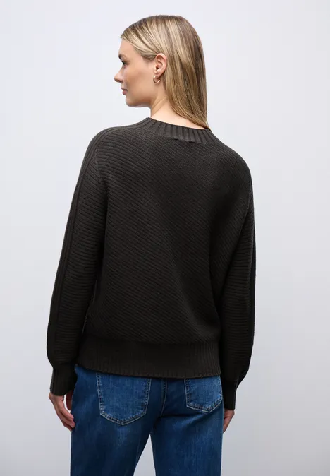 Strukturpullover darkest brown Strukturpullover darkest brown