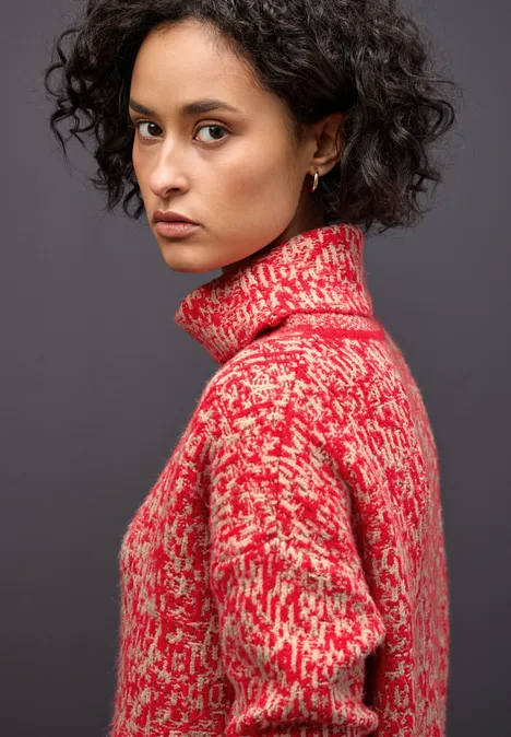 Two Tone Pullover racing red