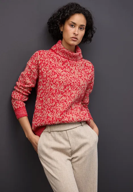 Two Tone Pullover racing red