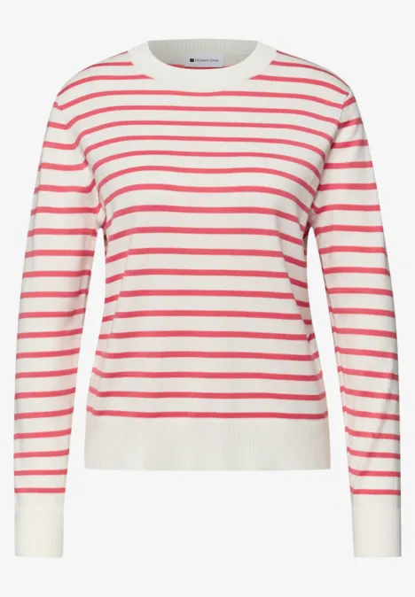 Trui met strepen off white