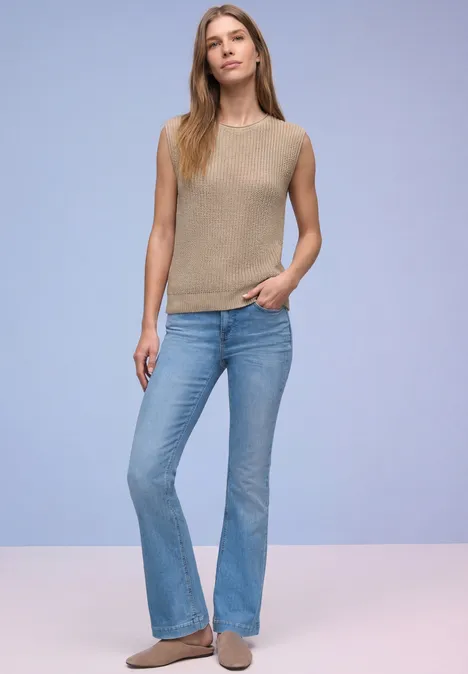 Pull-over en couleur unie cotton beige Pull-over en couleur unie cotton beige