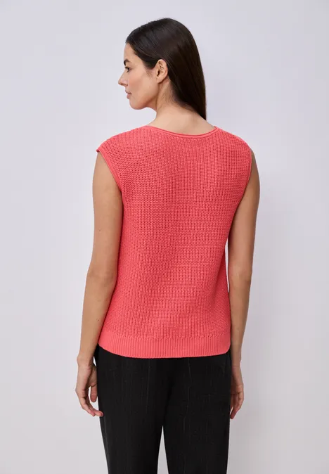 Pull-over en couleur unie striking coral Pull-over en couleur unie striking coral