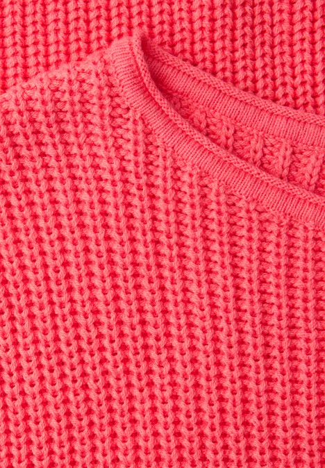 Pull-over en couleur unie striking coral Pull-over en couleur unie striking coral