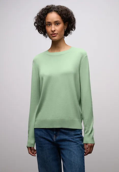 Basic Pullover pale mint green