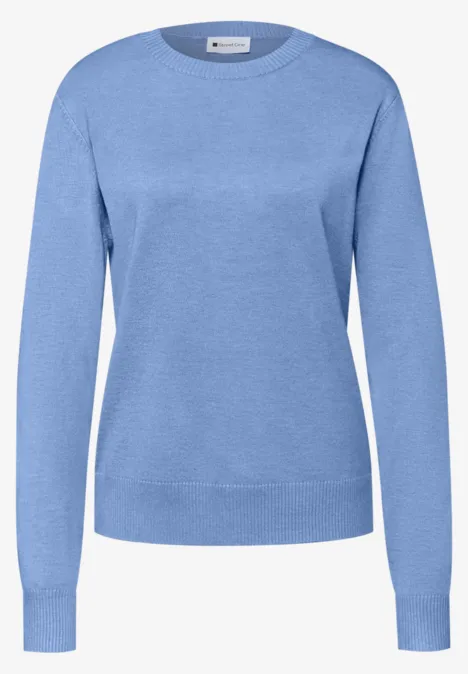 Basic Pullover bonnet blue mel.
