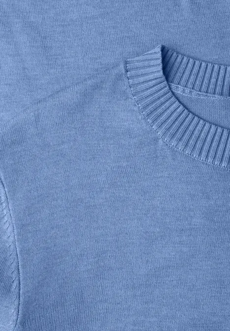 Basic Pullover bonnet blue mel.