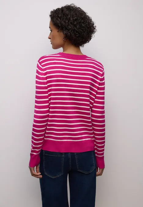 Gestreifter Pullover magenta dream Gestreifter Pullover magenta dream