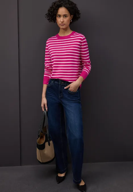 Gestreifter Pullover magenta dream Gestreifter Pullover magenta dream