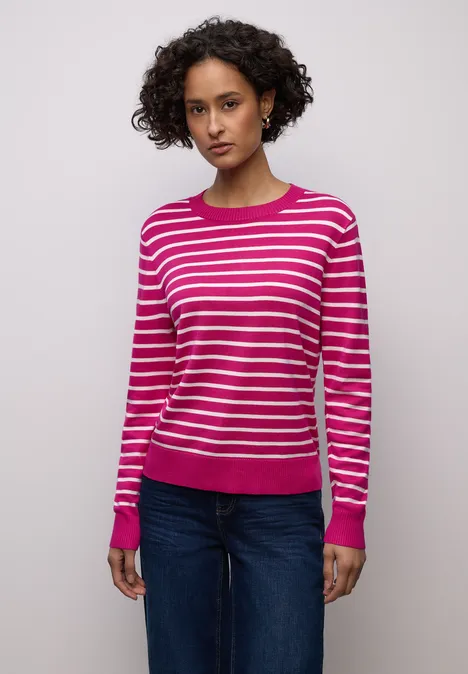 Gestreifter Pullover magenta dream Gestreifter Pullover magenta dream