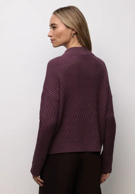 Pullover mit Strukturmix jazz berry Pullover mit Strukturmix jazz berry