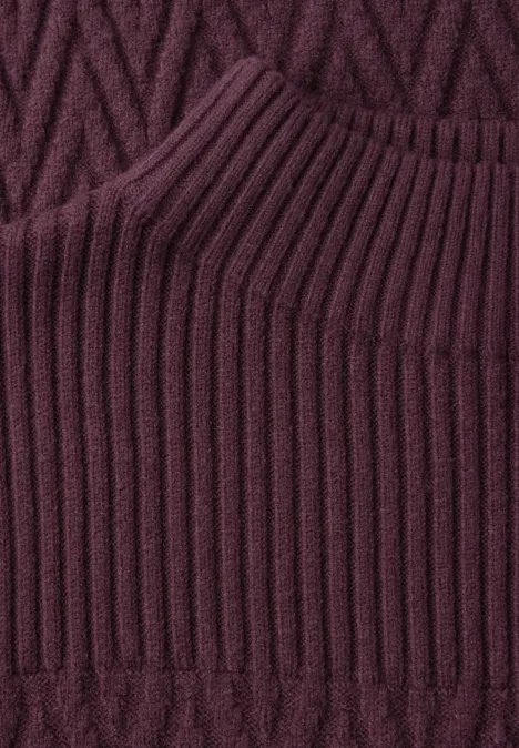 Pullover mit Strukturmix jazz berry Pullover mit Strukturmix jazz berry