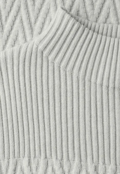 Pullover mit Strukturmix pelican grey mel. Pullover mit Strukturmix pelican grey mel.