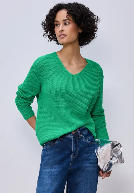 Pullover in Unifarbe arcadia green