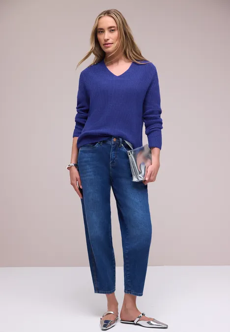 Pullover in Unifarbe amparo blue