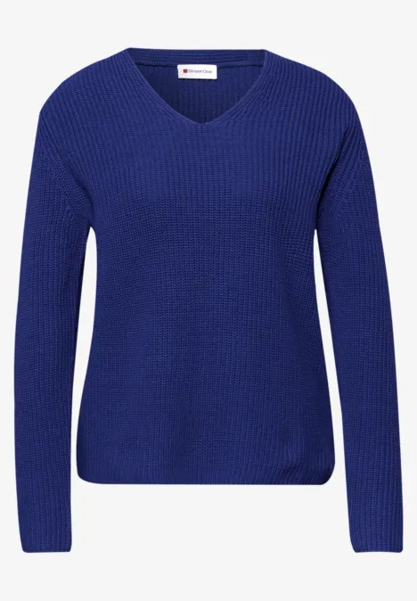Pullover in Unifarbe amparo blue