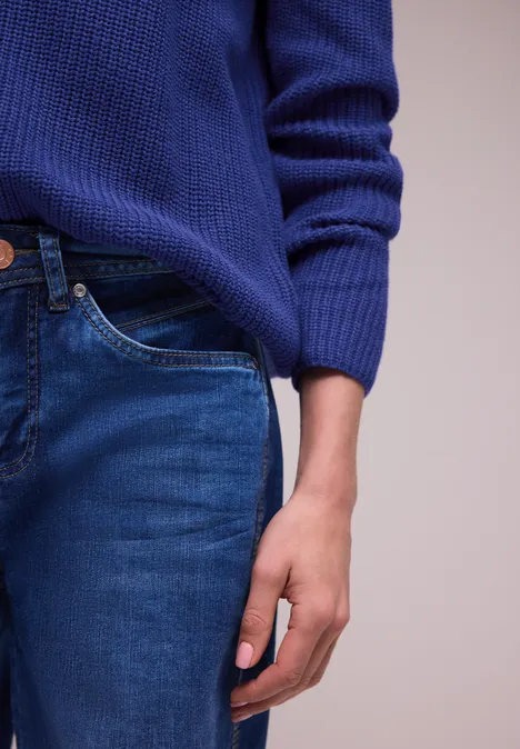 Pullover in Unifarbe amparo blue