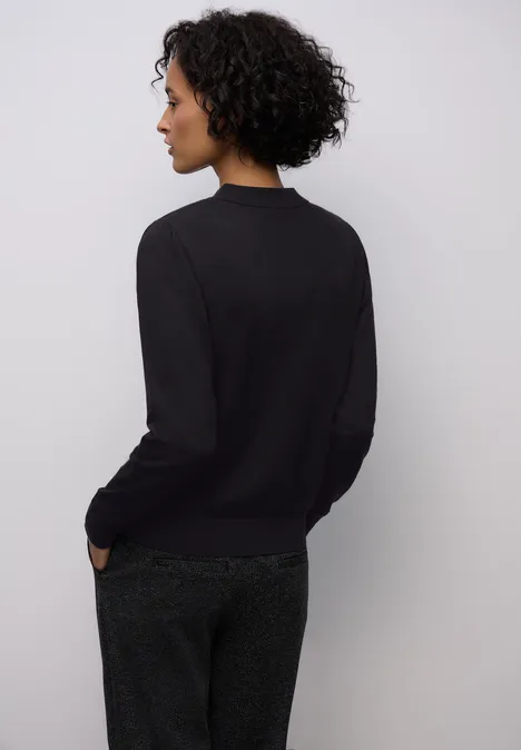 Kuscheliger Basic Pullover Black Kuscheliger Basic Pullover Black