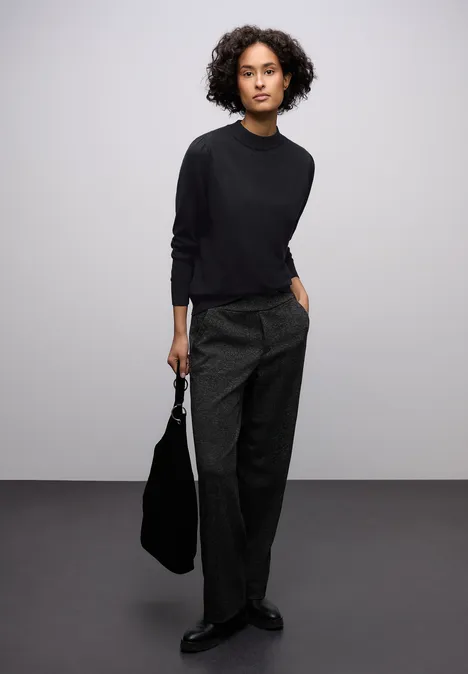 Kuscheliger Basic Pullover Black Kuscheliger Basic Pullover Black