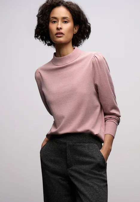 Kuscheliger Basic Pullover powder pink mel. Kuscheliger Basic Pullover powder pink mel.