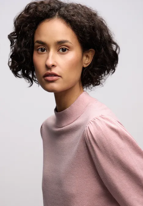 Kuscheliger Basic Pullover powder pink mel. Kuscheliger Basic Pullover powder pink mel.