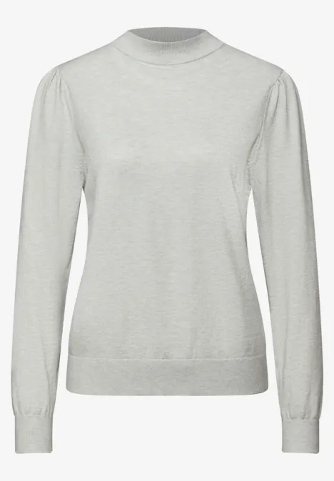 Kuscheliger Basic Pullover pelican grey mel. Kuscheliger Basic Pullover pelican grey mel.