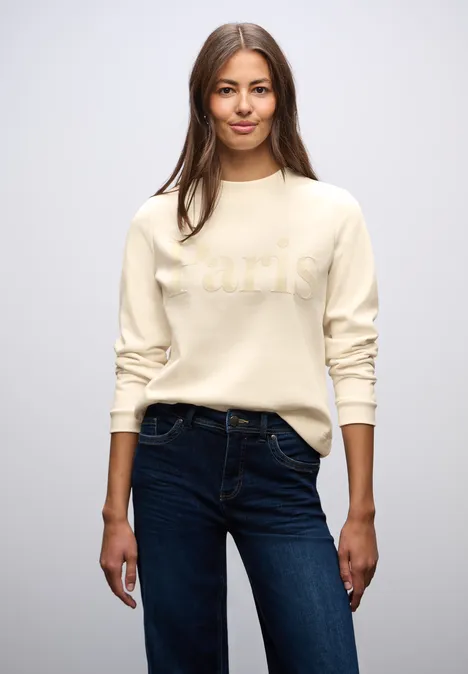 Sweatshirt mit Print soft beige Sweatshirt mit Print soft beige