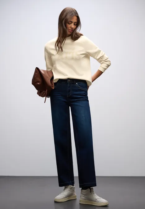 Sweatshirt mit Print soft beige Sweatshirt mit Print soft beige