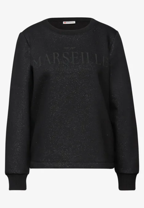 Glitterend sweatshirt Black Glitterend sweatshirt Black
