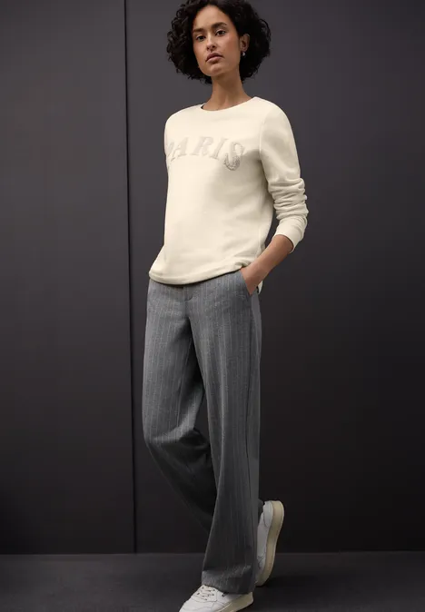 Bluza z napisem soft beige