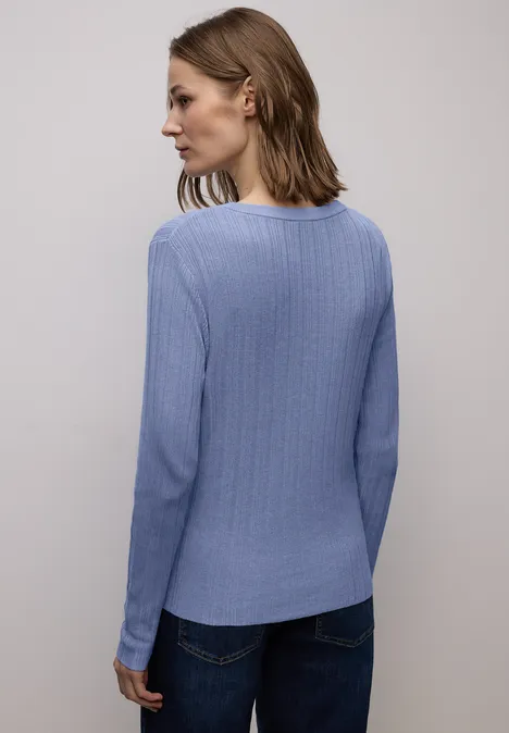 Pullover mit Rippstruktur frosted blue mel.