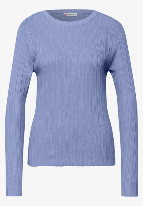 Pullover mit Rippstruktur frosted blue mel.