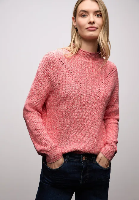 Mouline Pullover striking coral Mouline Pullover striking coral