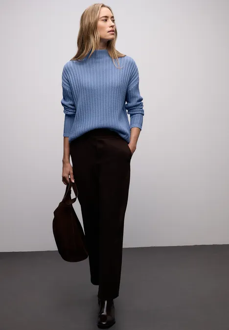 Turtleneck Strukturpullover frosted blue Turtleneck Strukturpullover frosted blue