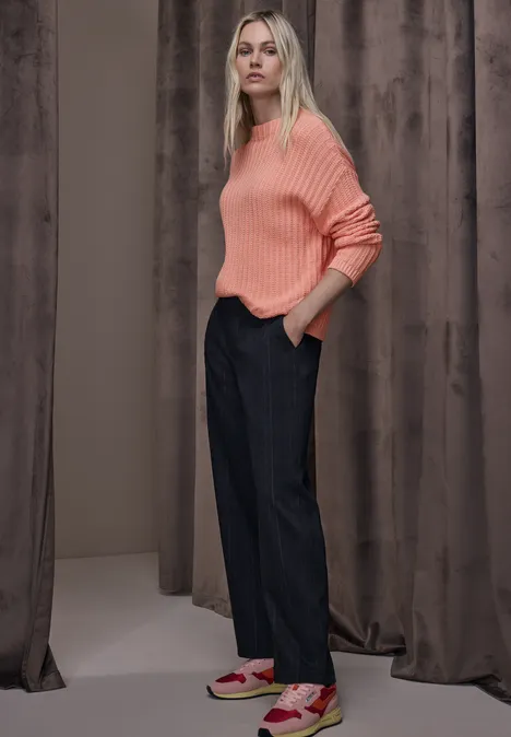 Turtleneck Strukturpullover light apricot Turtleneck Strukturpullover light apricot