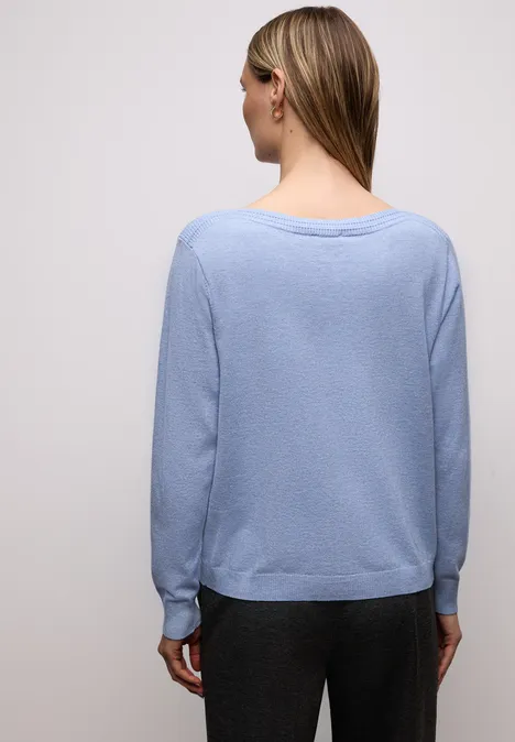 Basic U-Boot Pullover frosted blue mel. Basic U-Boot Pullover frosted blue mel.