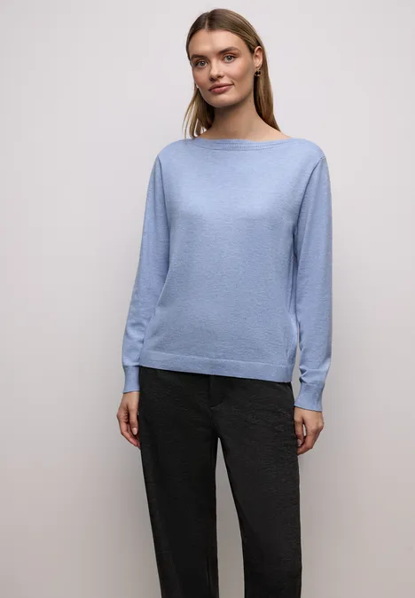 Basic U-Boot Pullover frosted blue mel. Basic U-Boot Pullover frosted blue mel.