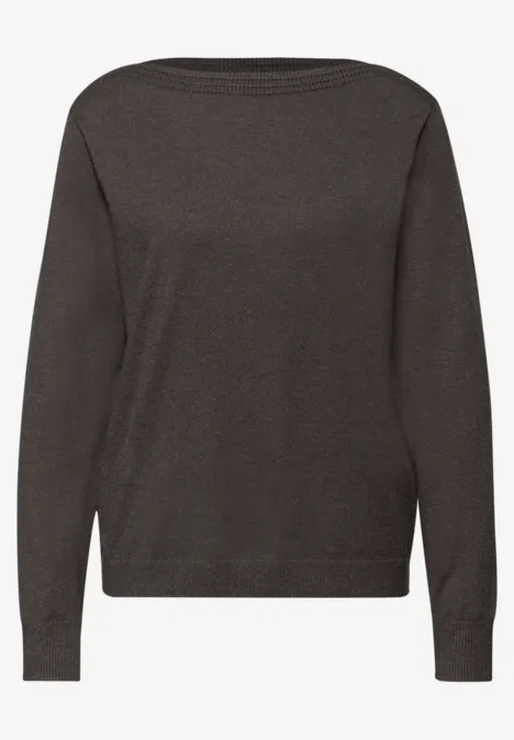 Basic U-Boot Pullover rustic brown mel. Basic U-Boot Pullover rustic brown mel.