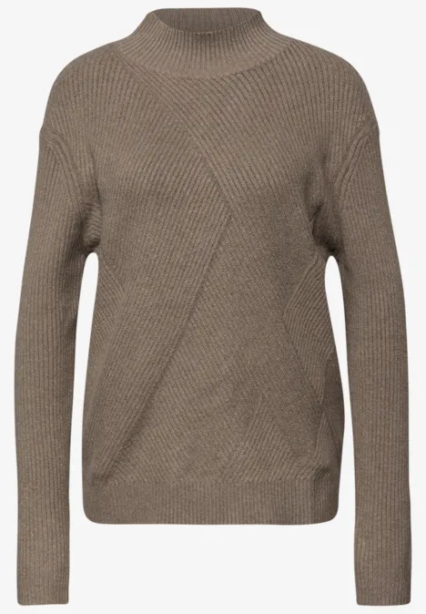 Kuscheliger Strukturpullover light terra mocha mel.