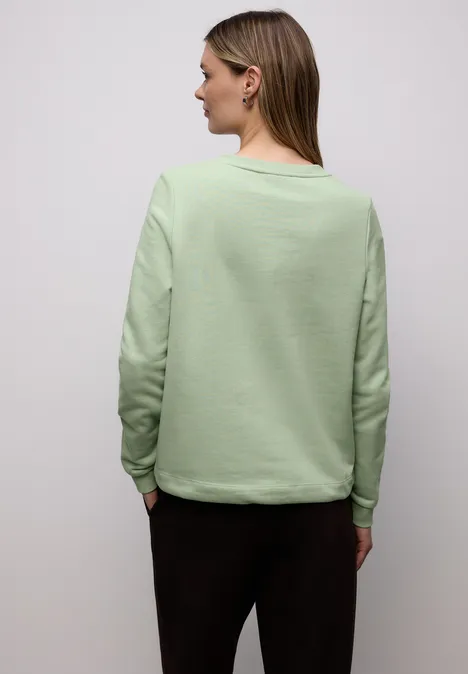 Sweatshirt met kunstwerk pale mint green Sweatshirt met kunstwerk pale mint green